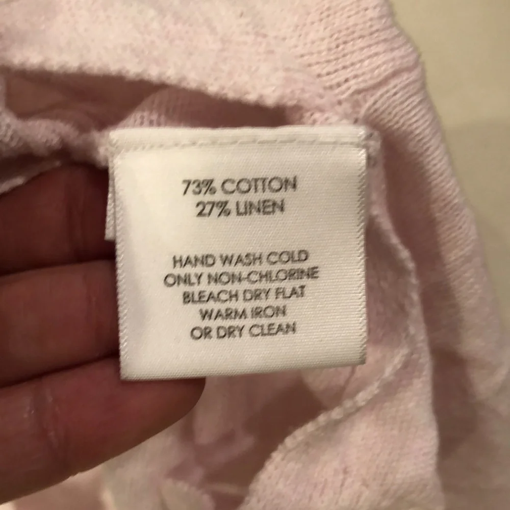 White and Warren light pink sweater